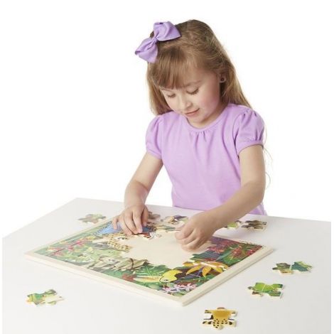 Puzzle din lemn padurea tropicala Melissa and Doug - poza 2