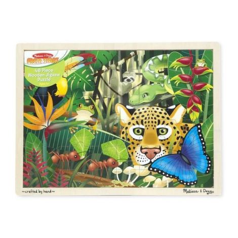 Puzzle din lemn padurea tropicala Melissa and Doug - poza 3