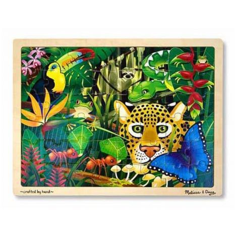 Puzzle din lemn padurea tropicala Melissa and Doug - poza 4