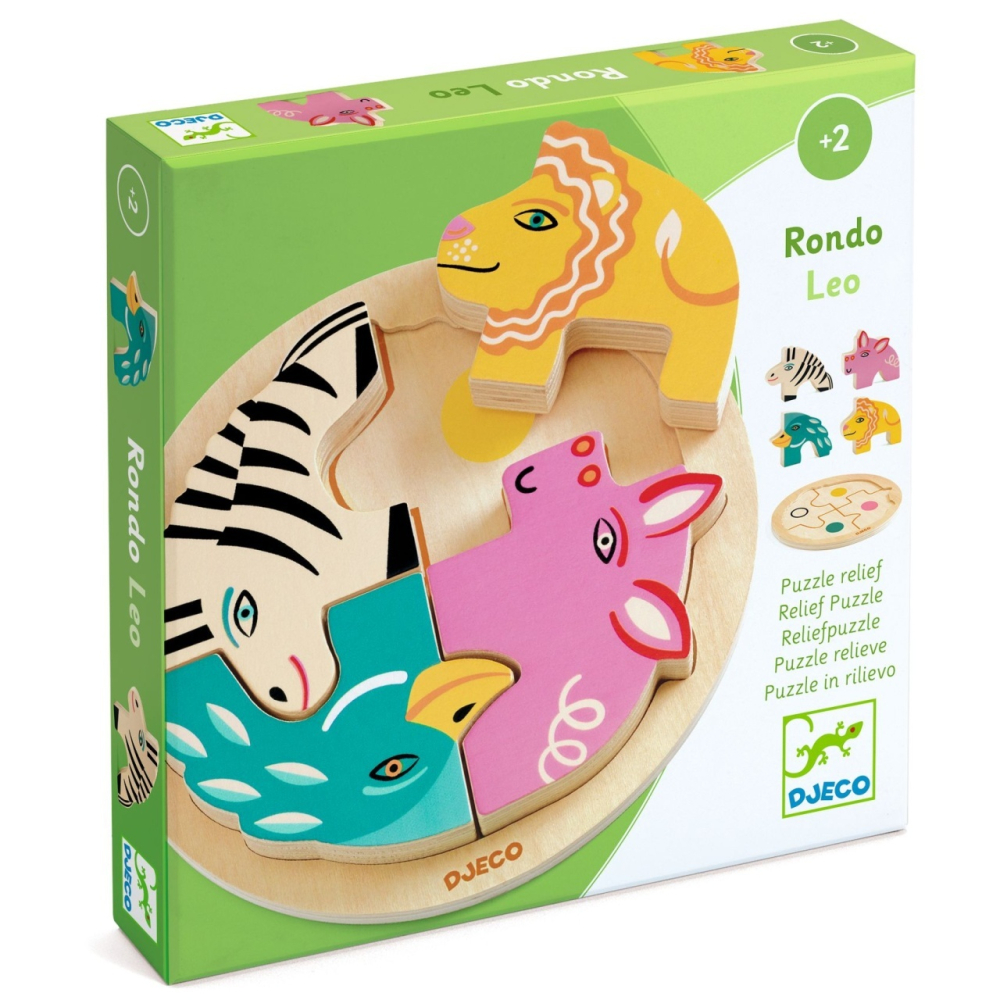 Puzzle din lemn Rondo Leo, Djeco
