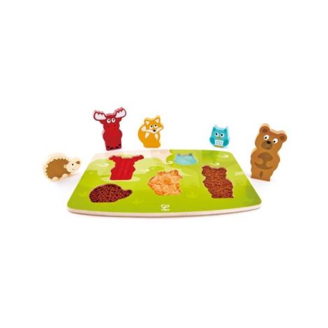 Puzzle din lemn tactil - Animale din padure - poza 4
