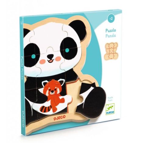 Puzzle din lemn Ursuletul Panda, Djeco - poza 1