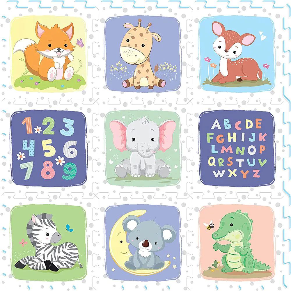 Puzzle din spuma pentru podea SunTa Toys Safari 9 piese