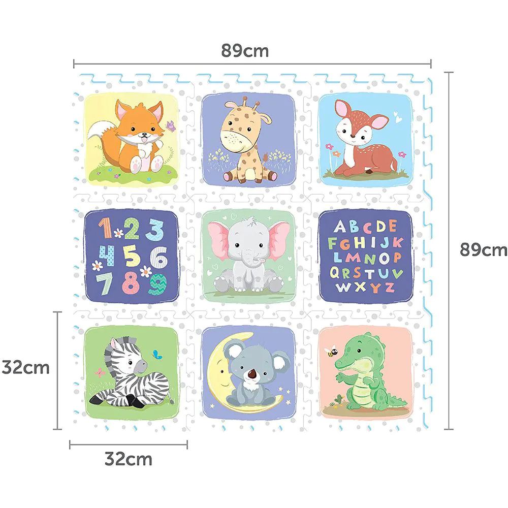 Puzzle din spuma pentru podea SunTa Toys Safari 9 piese - poza 4
