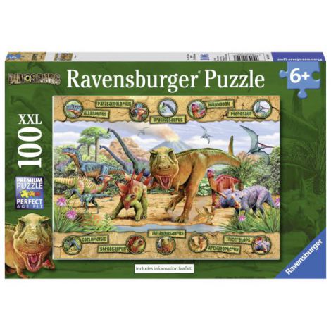 Puzzle dinozauri, 100 piese - poza 1