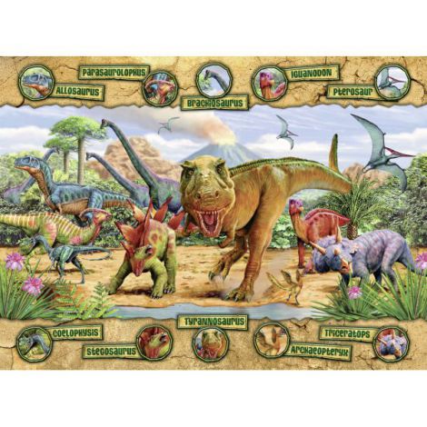 Puzzle dinozauri, 100 piese - poza 2
