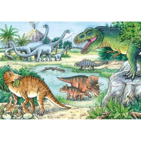Puzzle Dinozauri, 2X24 Piese - poza 1