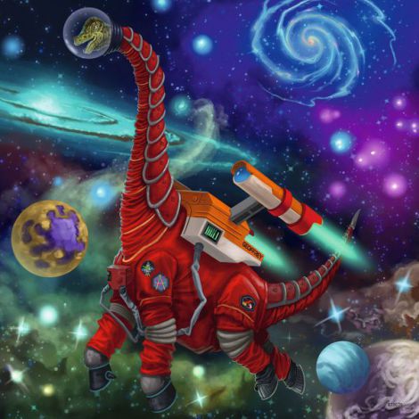 PUZZLE DINOZAURI IN SPATIU, 3x49 PIESE - poza 4