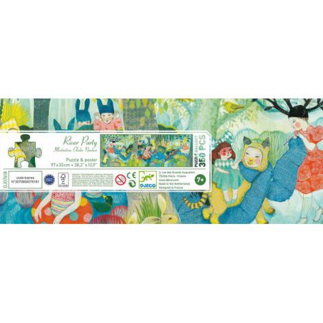 Puzzle Djeco 350 pcs, River party- petrecere la rau - poza 3