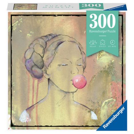 PUZZLE DOAMNA CU BALON DIN GUMA, 300 PIESE - poza 1