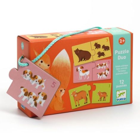 Puzzle duo asociere mama-pui, Djeco - poza 1