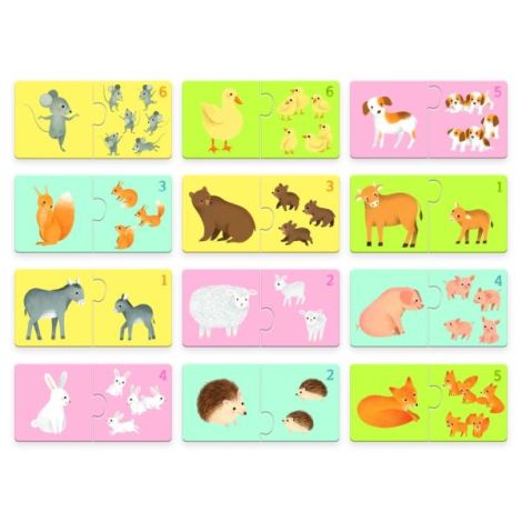 Puzzle duo asociere mama-pui, Djeco - poza 2