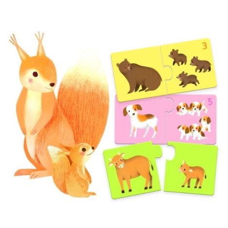 Puzzle duo asociere mama-pui, Djeco - poza 3