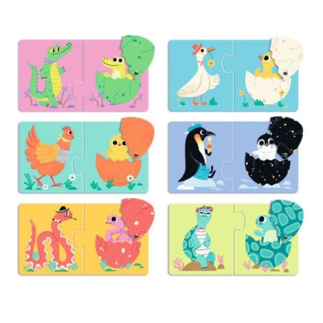 Puzzle duo Puiul din ou, Djeco - poza 3