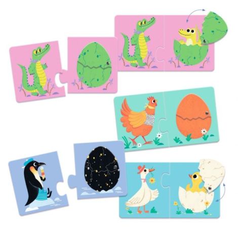 Puzzle duo Puiul din ou, Djeco - poza 4
