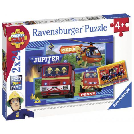 Puzzle Echipa Pompier Sam,2X24Piese - poza 1