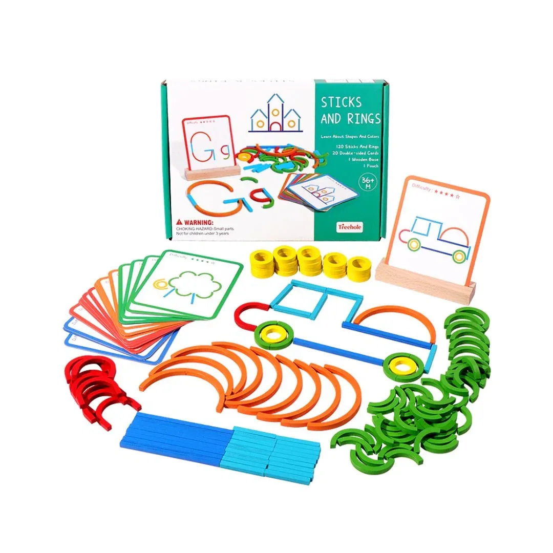 Puzzle educațional: forme, animale, litere, 120 de piese - Default Title