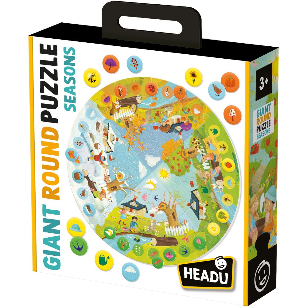 Puzzle educativ rotund Sa Invatam Anotimpurile Headu - poza 1