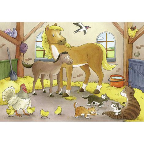 Puzzle familii animale, 2x12 piese - poza 3