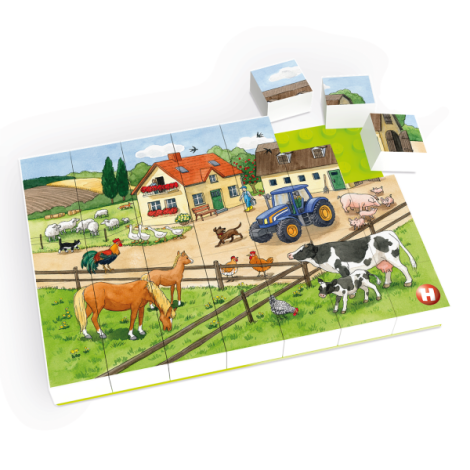Puzzle Ferma de animale Hubelino (35 piese) - poza 1