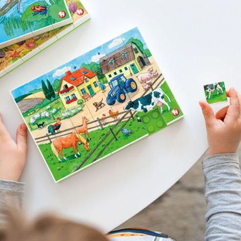 Puzzle Ferma de animale Hubelino (35 piese) - poza 3
