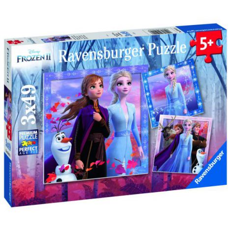 PUZZLE FROZEN II, 3x49 PIESE - poza 1