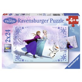 Puzzle frozen surori pentru totdeauna 2x24 piese - poza 1