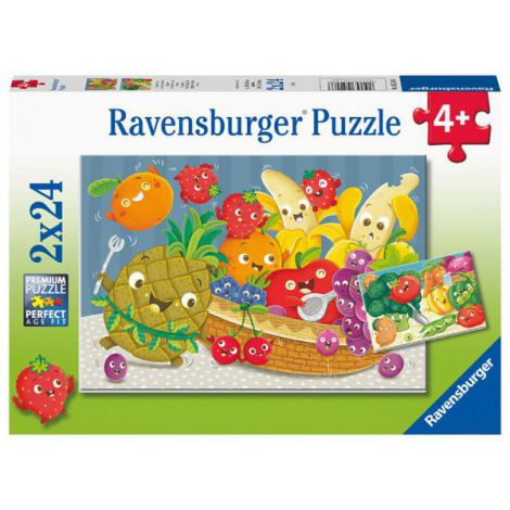 PUZZLE FRUCTE, 2x24 PIESE - poza 1