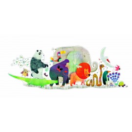 Puzzle gigant Djeco Parada animalelor - poza 2