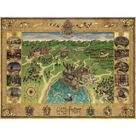 PUZZLE HARTA HOGWARTS, 1500 PIESE - poza 2