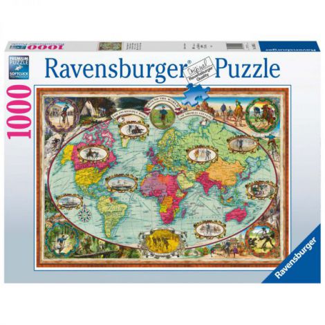 PUZZLE HARTA LUMII, 1000 PIESE - poza 1