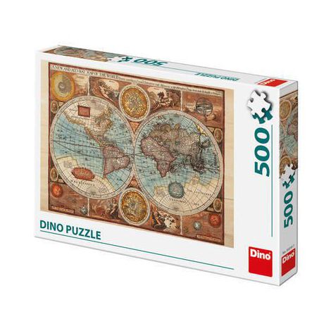 Puzzle - harta lumii din 1626 (500 piese) - poza 2
