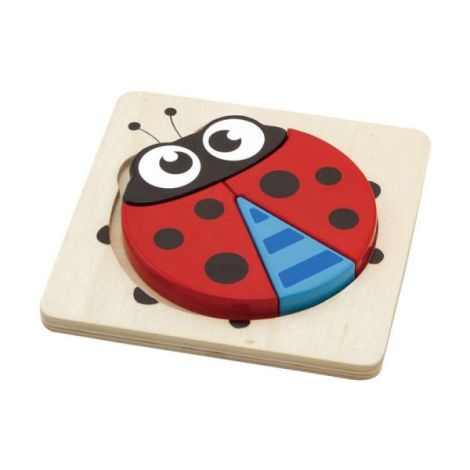 Puzzle incastru din lemn Buburuza - poza 1