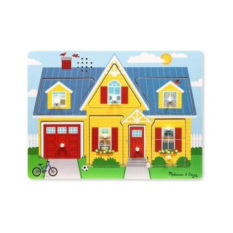 Puzzle Incastru Din Lemn Cu Sunete Casa mea, pentru 2 ani, Melissa and Doug 734 - poza 2