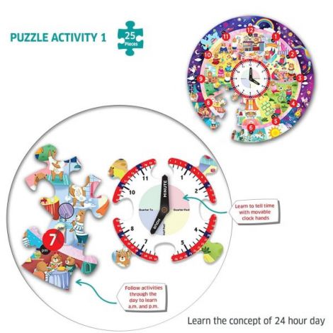 Puzzle - invatam ceasul cu ursuletul - poza 2