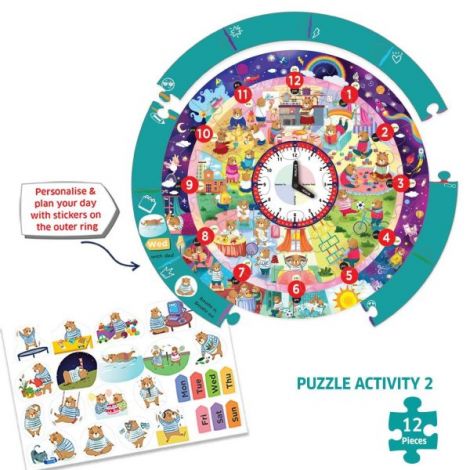 Puzzle - invatam ceasul cu ursuletul - poza 3