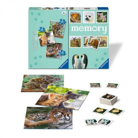 Puzzle + Joc Memory Animale, 25 36 49 Piese - poza 2