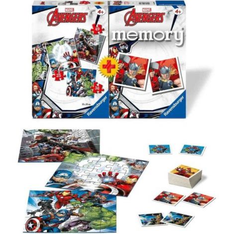 Puzzle + Joc Memory Avengers, 25 36 49 Piese - poza 2