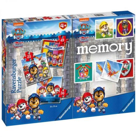 Puzzle + Joc Memory Patrula Catelusilor, 25 36 49 Piese - poza 2