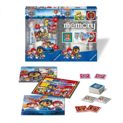 Puzzle + Joc Memory Patrula Catelusilor, 25 36 49 Piese - poza 3