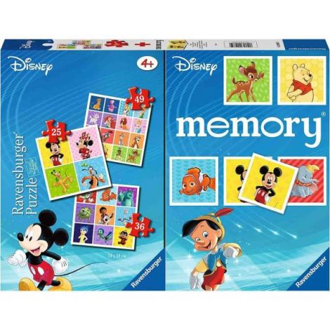 Puzzle + Joc Memory Personaje Disney, 25 36 49 Piese - poza 1