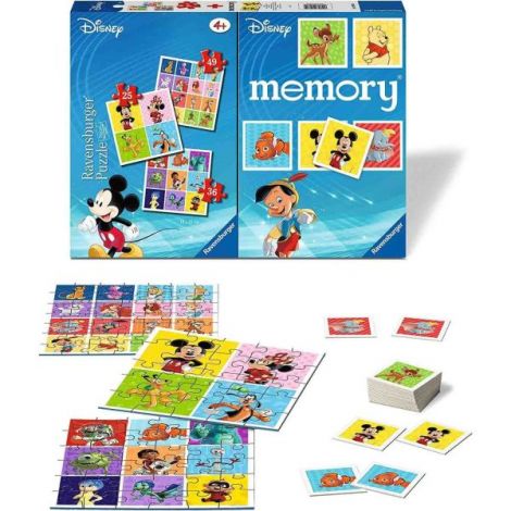 Puzzle + Joc Memory Personaje Disney, 25 36 49 Piese - poza 2