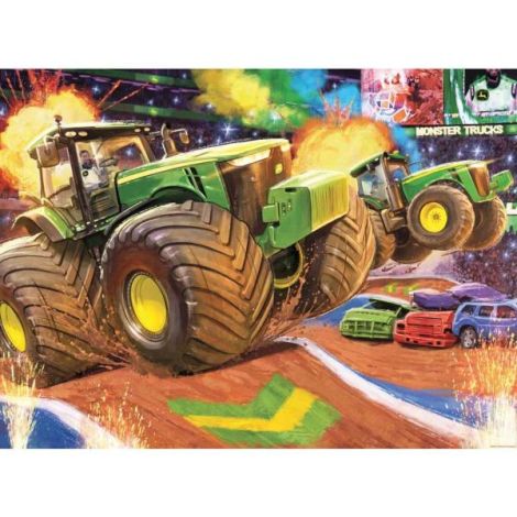 Puzzle John Deere Cu Roti Mari 100 Piese - poza 1