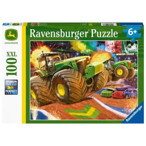 Puzzle John Deere Cu Roti Mari 100 Piese - poza 2