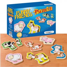 Puzzle lemn Animale Prietenoase - poza 1