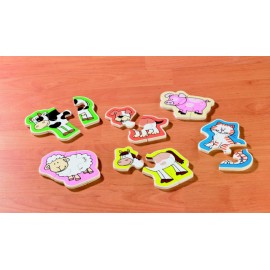 Puzzle lemn Animale Prietenoase - poza 2