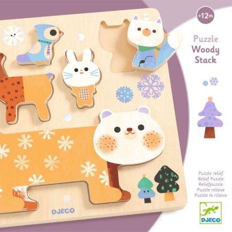 Puzzle lemn animale simpatice, Djeco - poza 5