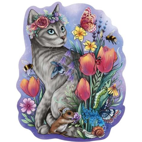 Puzzle lemn contur pisicuta 150 piese - poza 1