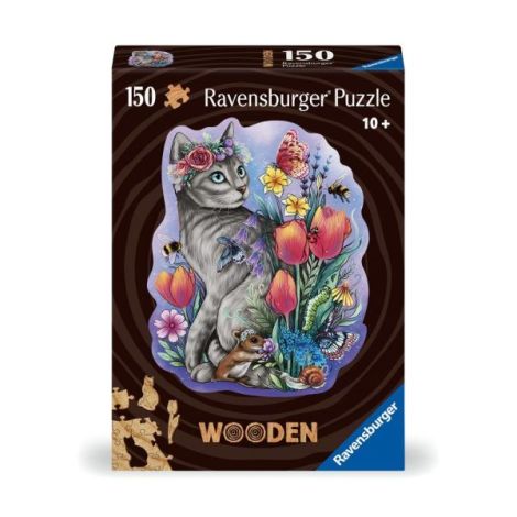 Puzzle lemn contur pisicuta 150 piese - poza 2