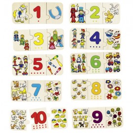 Puzzle lemn cu autocorectie invata Numerele - poza 1